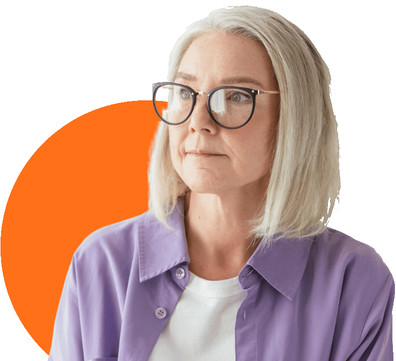 Older lady with glasses