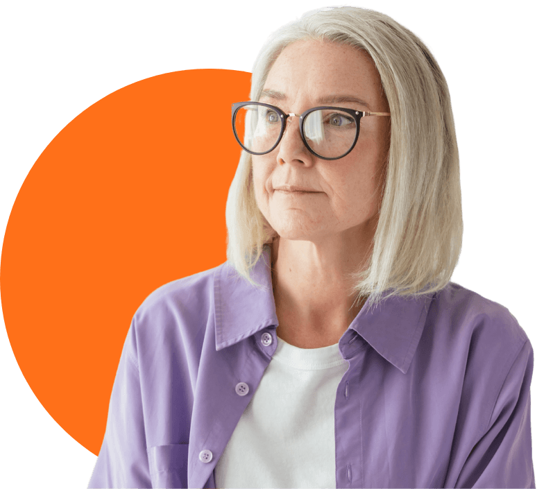 Older lady with glasses