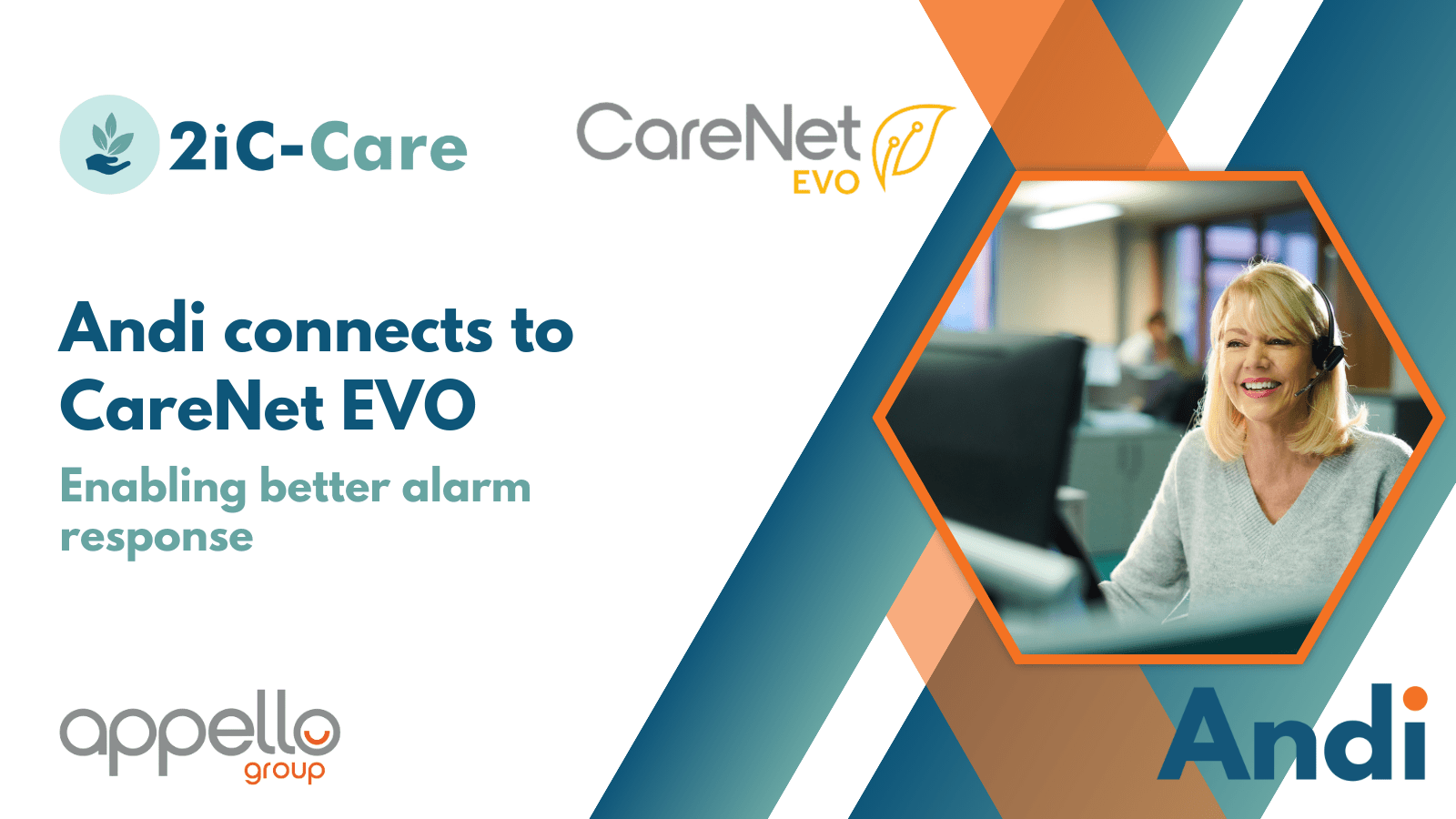 Andi connects to CareNet Evo to enable better alarm response. 